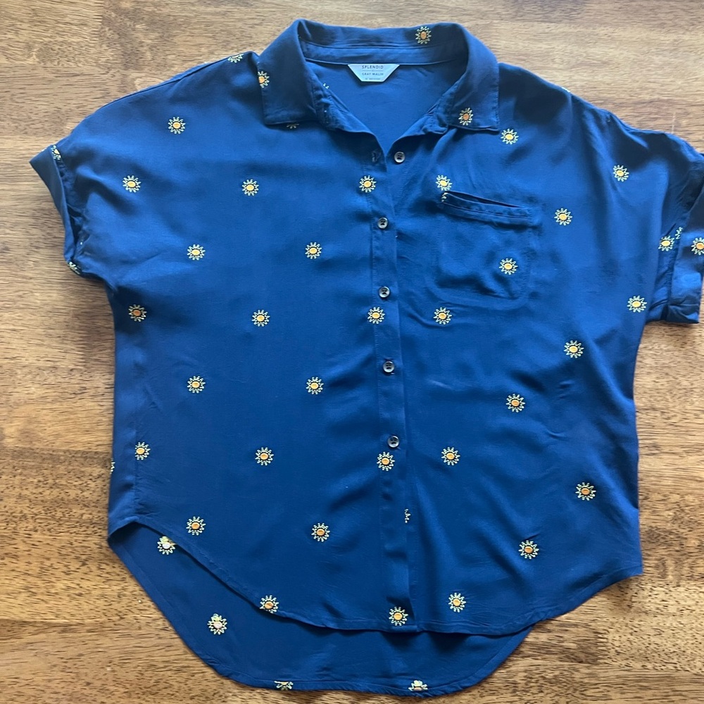 Splendid blouse Star dot embroidered print